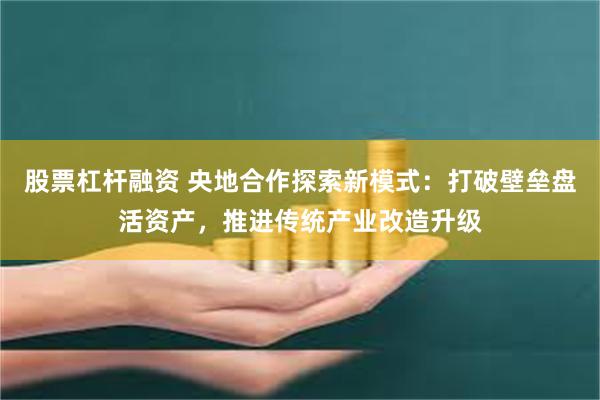 股票杠杆融资 央地合作探索新模式：打破壁垒盘活资产，推进传统产业改造升级