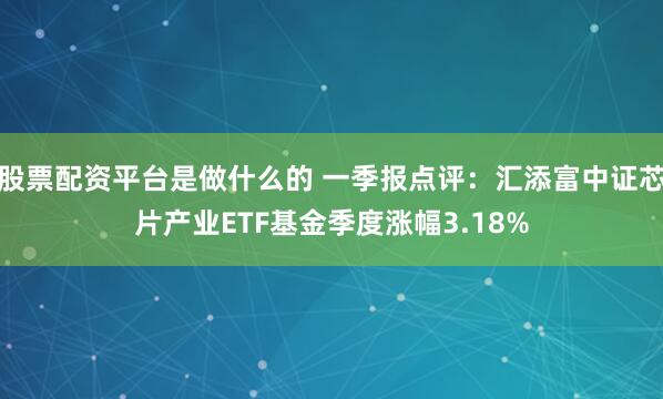 股票配资平台是做什么的 一季报点评：汇添富中证芯片产业ETF基金季度涨幅3.18%